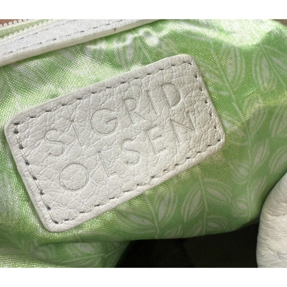 Sigrid Olsen 100% Leather Boho‎ Purse White Hobo Shoulder - Picture 4 of 11
